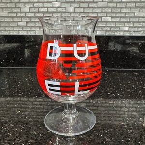 DUVEL Moortgat Stefan Glerum Limited Edition Artist Series Red Tulip Beer Glass.